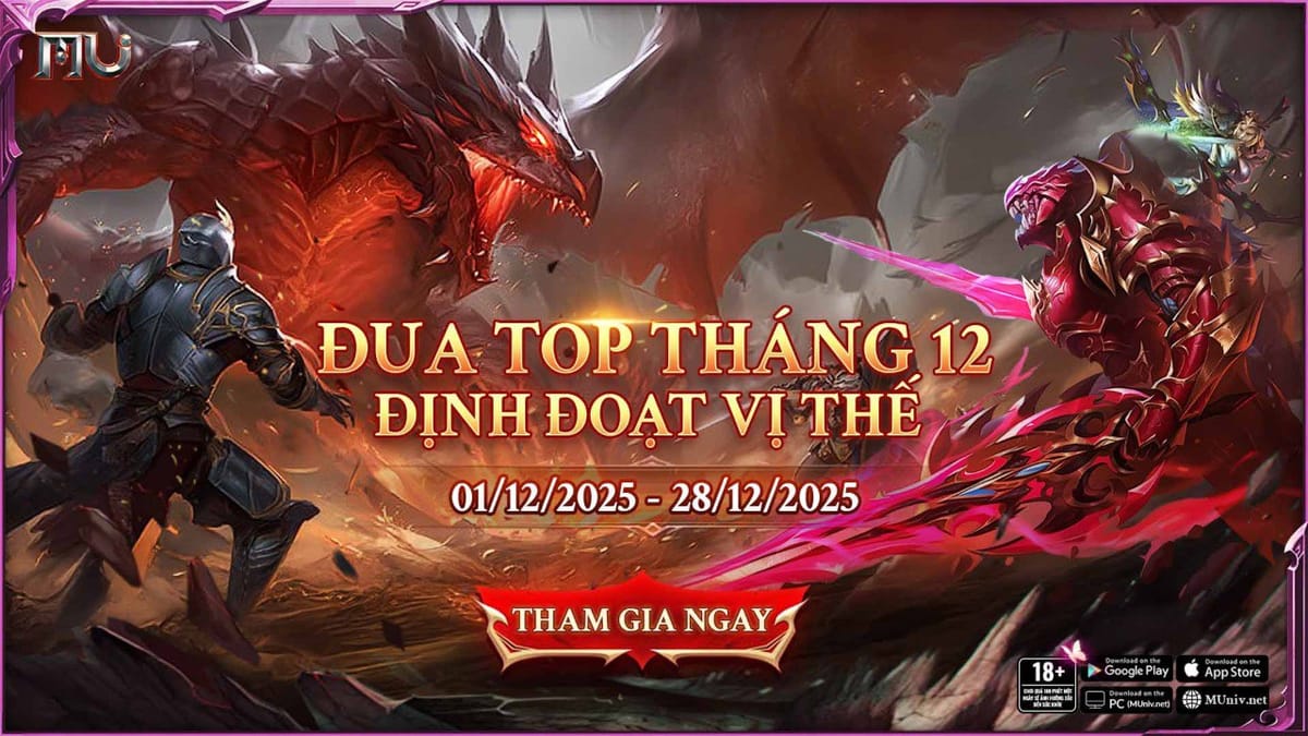 CHUỖI SỰ KIỆN ĐUA TOP THÁNG 12 - MÁY CHỦ TARKAN