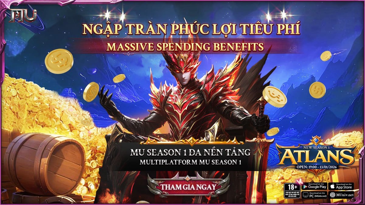 Phúc lợi tiêu phí đợt 1 | Máy chủ Atlans