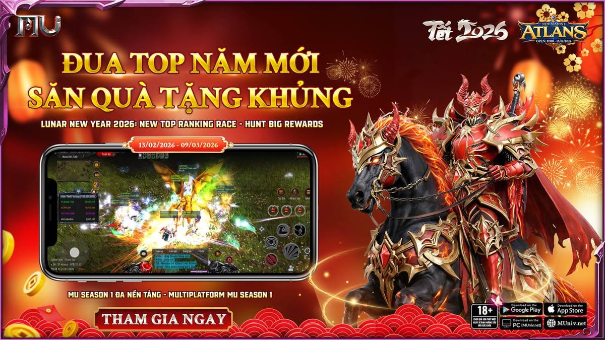 Chuỗi sự kiện đua top đợt 2 máy chủ Atlans 13/02/2026