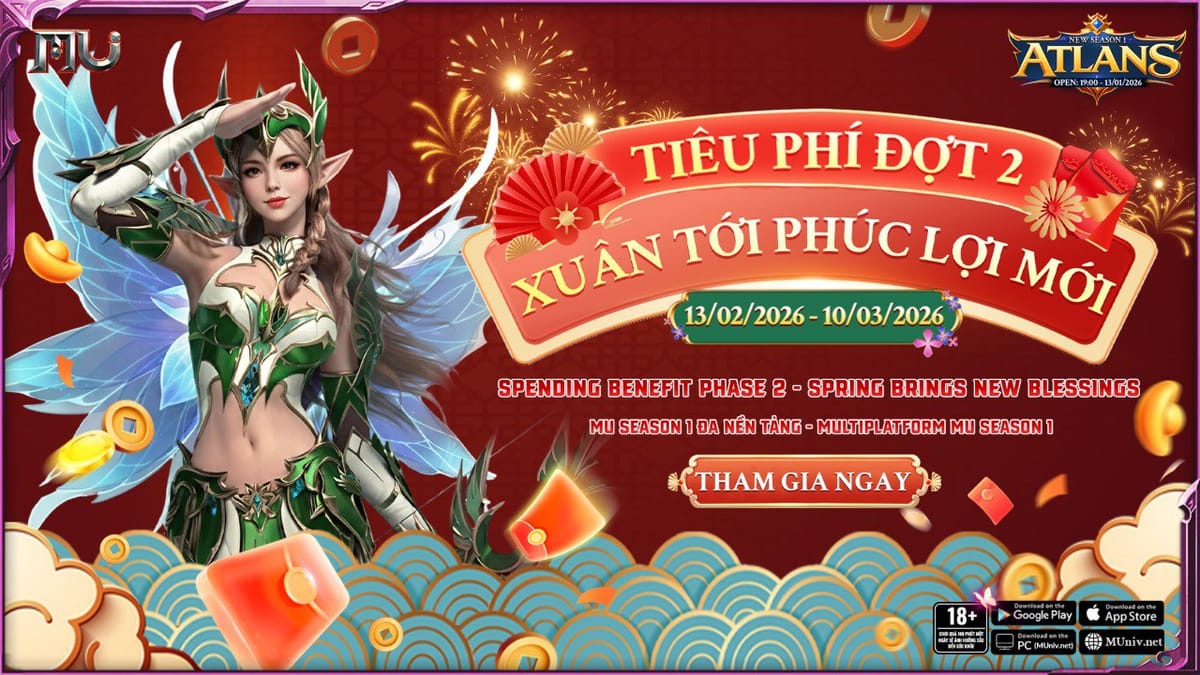 Phúc lợi tiêu phí đợt 2 | Máy chủ Atlans