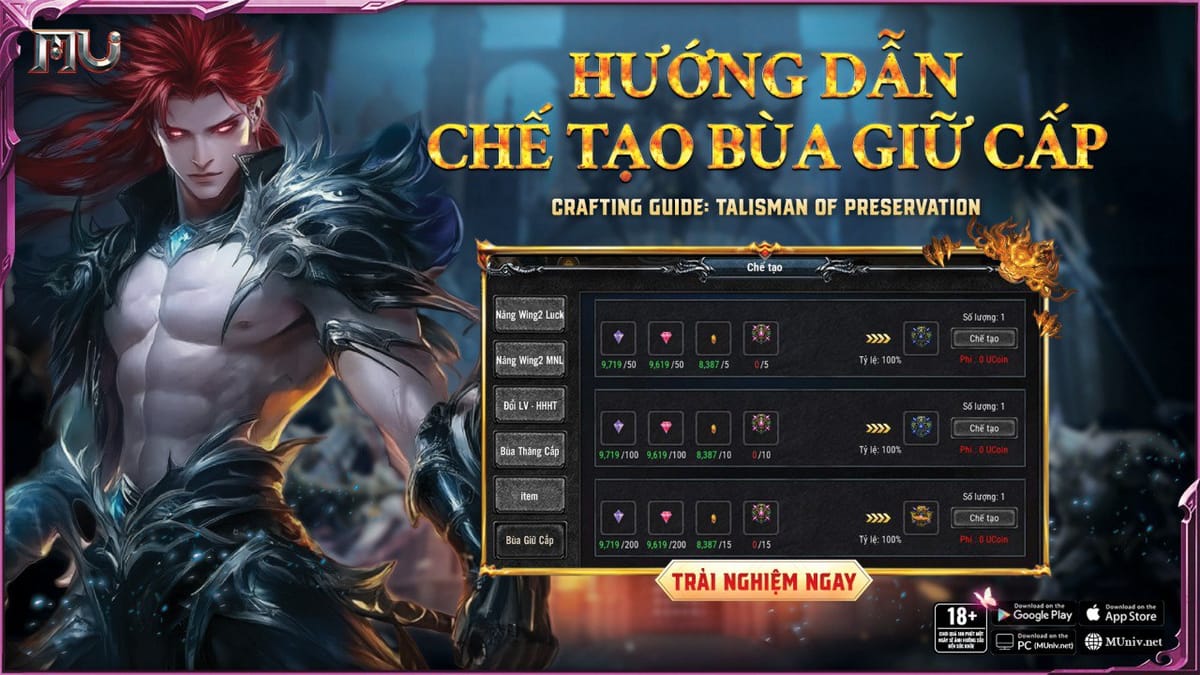 Hướng dẫn chế tạo bùa giữ cấp