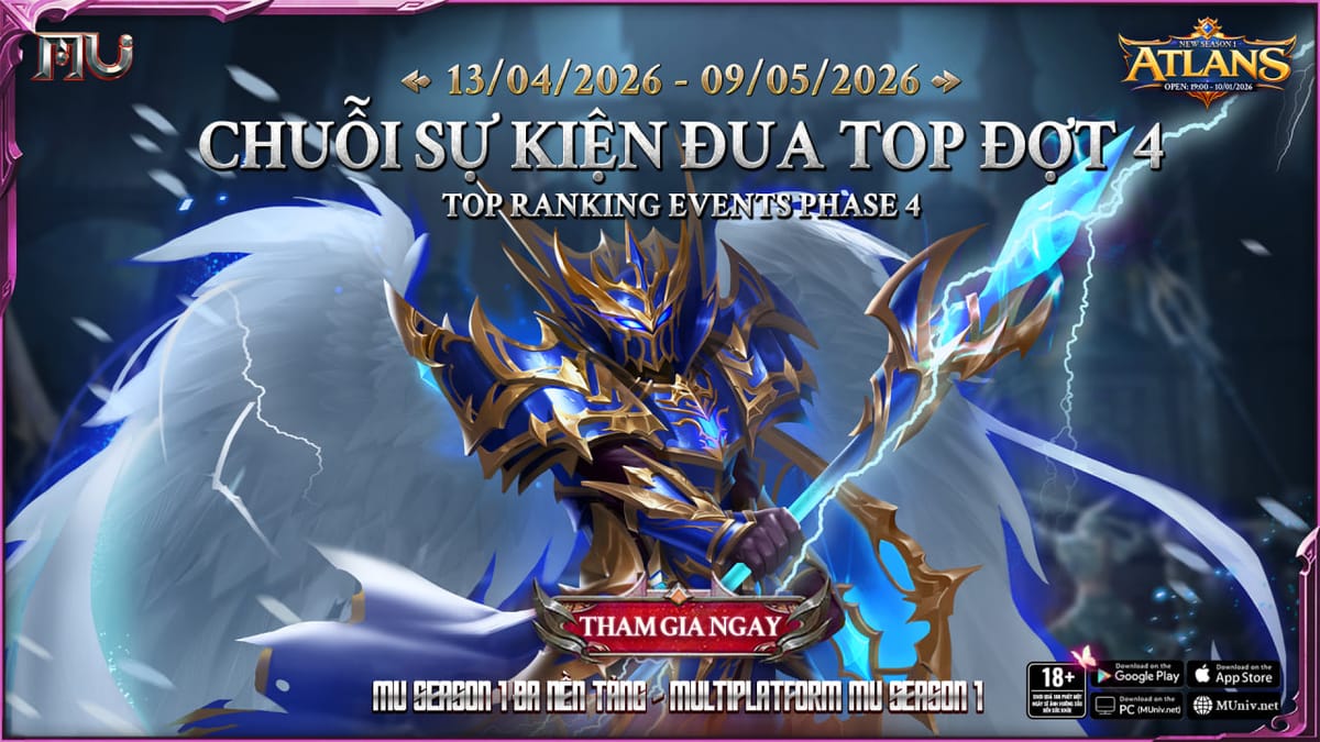 Chuỗi sự kiện đua top đợt 4 máy chủ Atlans 13/04/2026