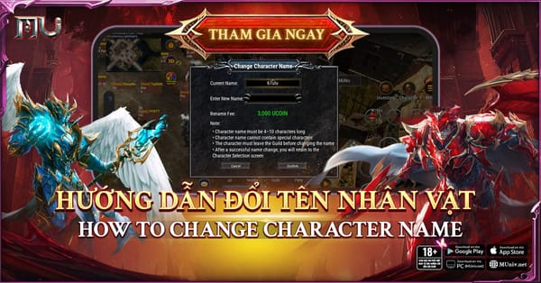 Hướng dẫn đổi tên nhân vật