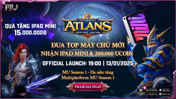 Chuỗi sự kiện đua top Open máy chủ Atlans 13/01/2026