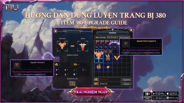 Hướng dẫn dung luyện trang bị 380